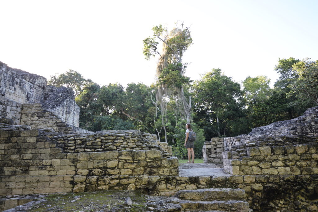 Structura X in the Western Plaza of Becán Mexico – detailed Mayan stonework
