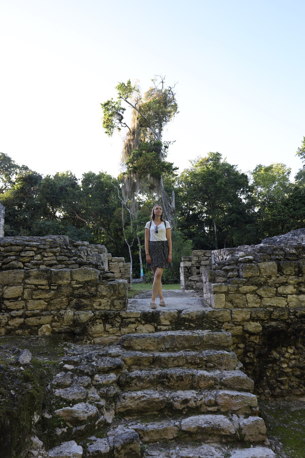 Structura X in the Western Plaza of Becán Mexico – detailed Mayan stonework
