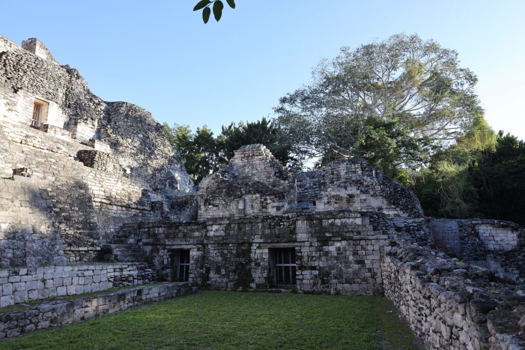 Structura X in the Western Plaza of Becán Mexico – detailed Mayan stonework