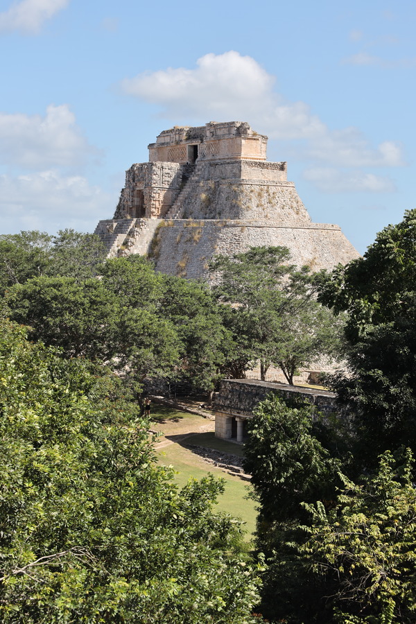 Panoramic view over Uxmal Mexico – sweeping Yucatan landscape and Mayan ruins