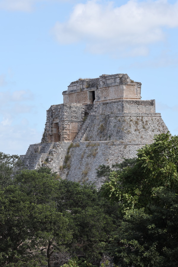 Panoramic view over Uxmal Mexico – sweeping Yucatan landscape and Mayan ruins
